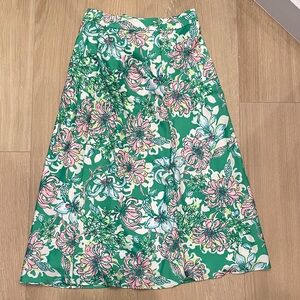 Lilly Pulitzer Vibrant Floral A-Line Skirt